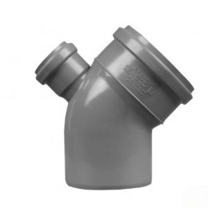 Коліно 110/45° Sanibud складне з відводом 50/45°